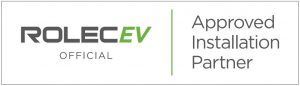 white rolec badge Rolec Approved Installer